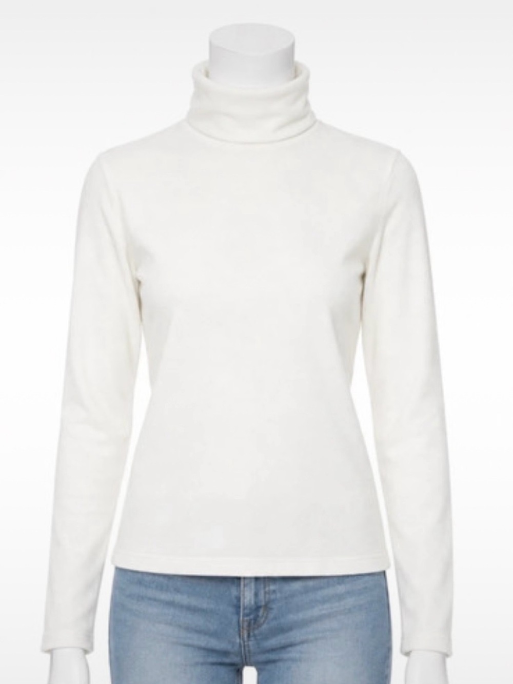 Women's White Turtleneck Sweater